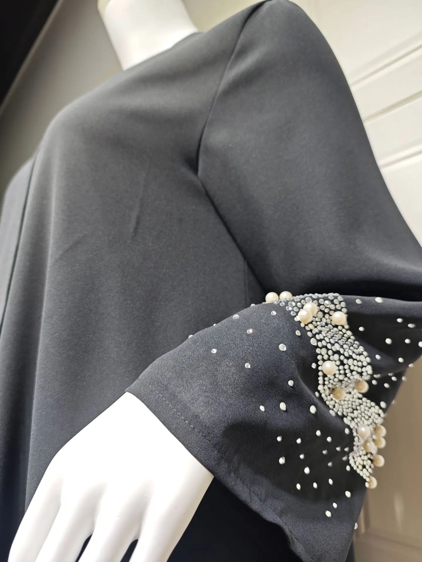 Eid Muslim Diamond Pearls Abaya for Women with Scarf  Abayas Jalabiya Party Dresses Dubai Kaftan Vestidos Largos Long Robe 2024 - Seprincess