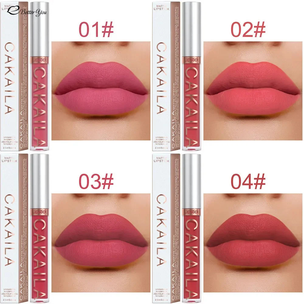 KACAILA 18 Colors Waterproof Liquid Lipsticks Lip Makeup Matte Velvet Lipstick Lip Gloss Cosmetic Nude Long Lasting Cosmestics - Seprincess