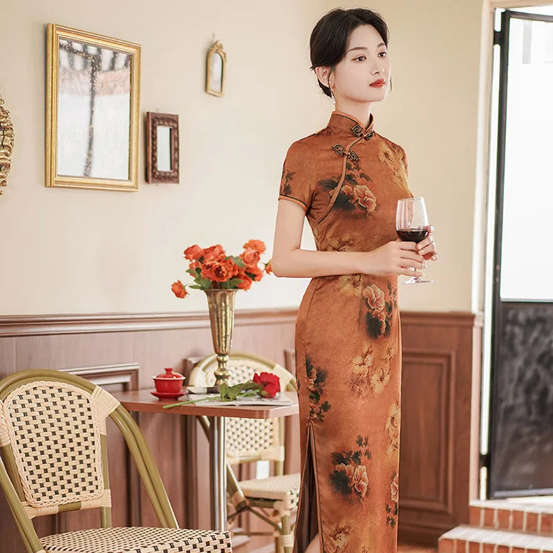 Vintage Qipao Dresses For Women New Fashion Casual Streetwear Woman Clothes Elegant Chinese Style Cheongsam Dress Ethnic Style - Seprincess