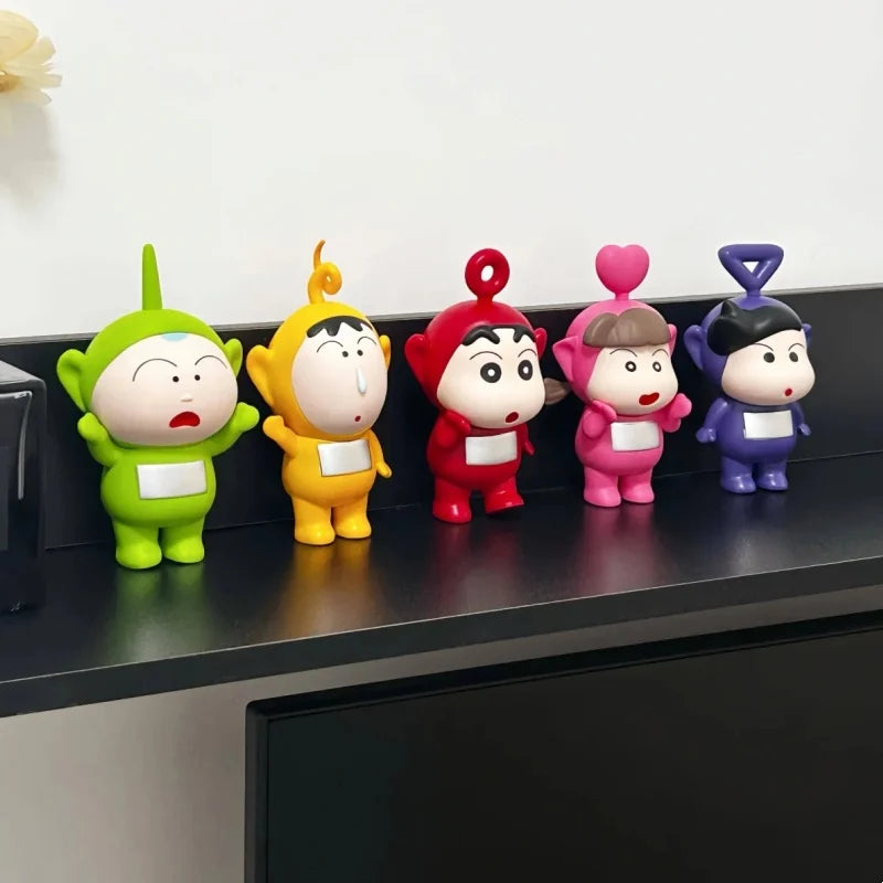 Crayon Shin Cos Teletubbies Box Action Figuremodel Toy Gift For Christmas Antenna Baby Dress Up Crayon Shin Chan Cute Gift - Seprincess