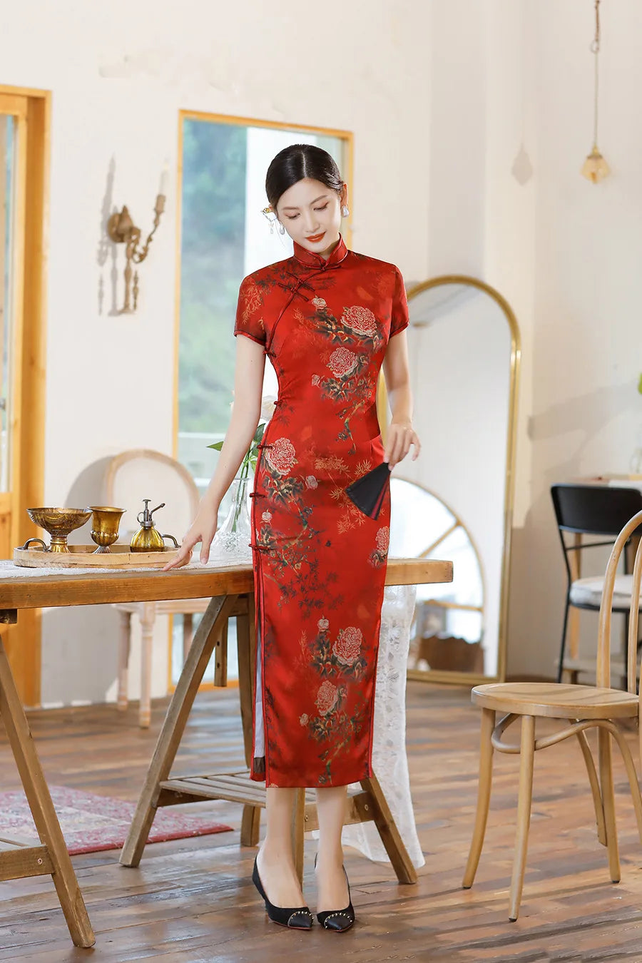 New Women Cheongsam Chinese Traditional Slim Dress Wedding Costume Long Dresses Sexy Qipao Multi Color - Seprincess