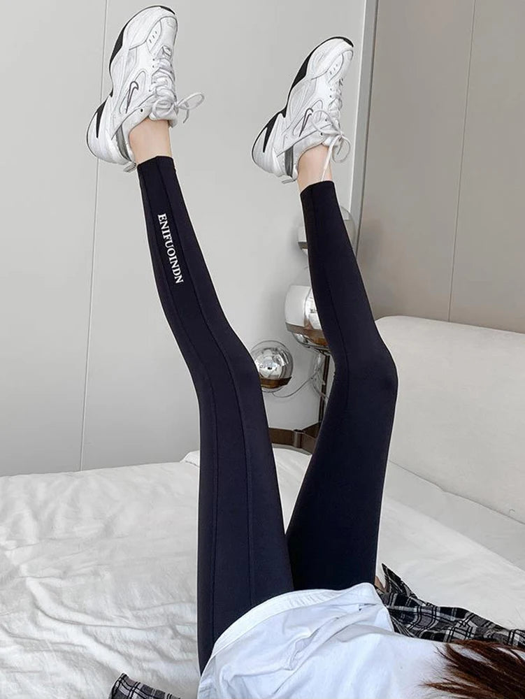 Casual Ankle-length Gym Legginsy Trousers Fashion Slim Yoga Leggings Pants Women New High Waist Seam Pencil Leggins Pantalones