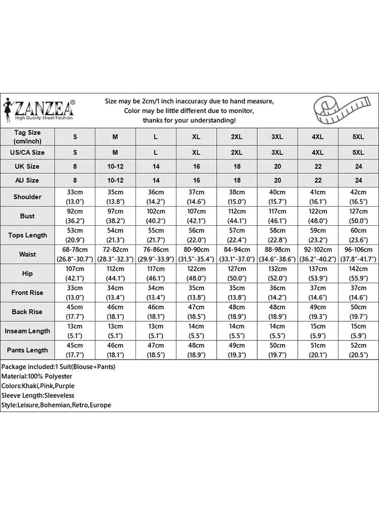 ZANZEA Summer Sleeveless Vest Tops Short Suits 2PCS Elegant Women OL Work Tracksuits Fashion Office Lady Pant Sets Woman Outfits - Seprincess