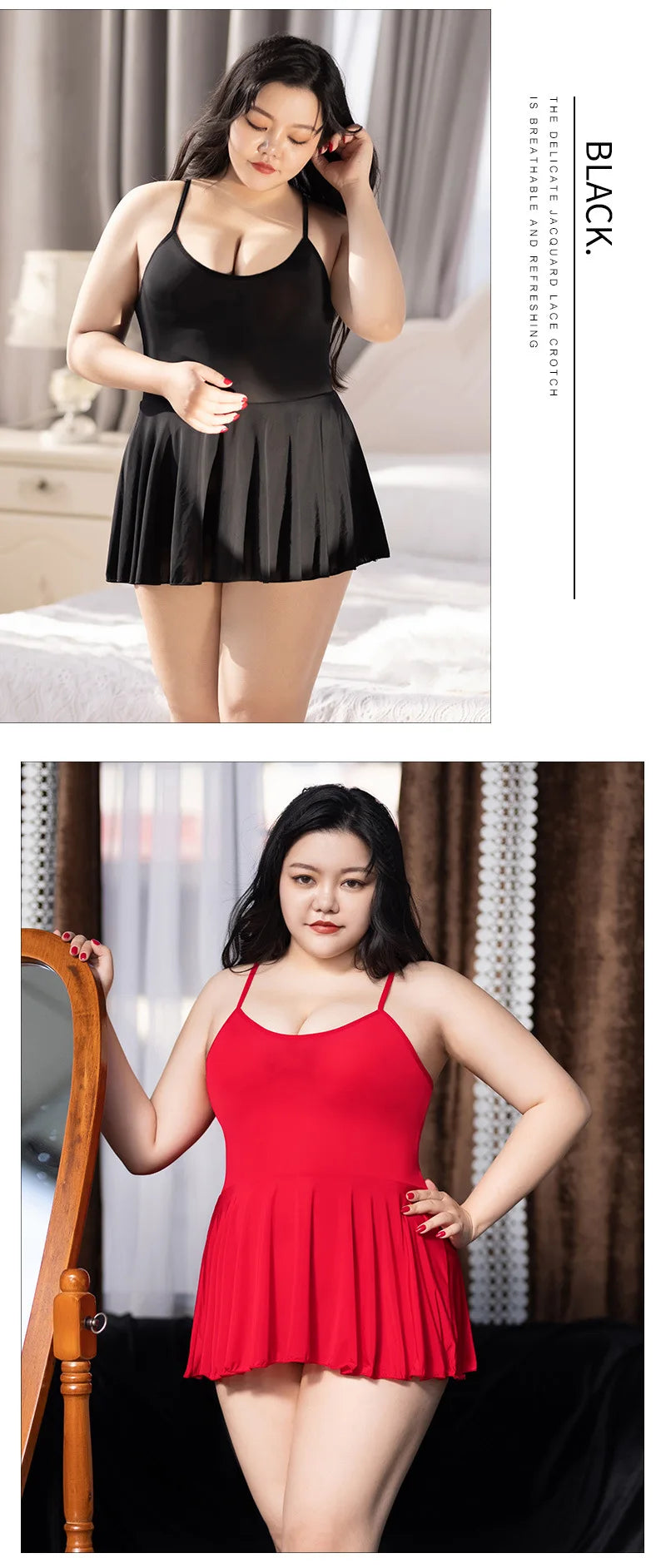 Plus Size Mini Dress Smooth See Through Shiny Long Dresses Sexy Strap Pencil Dress for XXXL Oversized Women Clothing Black White - Seprincess