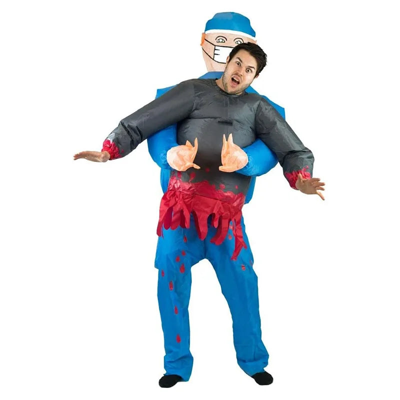 Adults Scary Doctor/Surgeon Inflatable Costume Halloween Carnival Tricky Cosplay Costume Props Fancy Dress Stage Shows Apparel - Seprincess