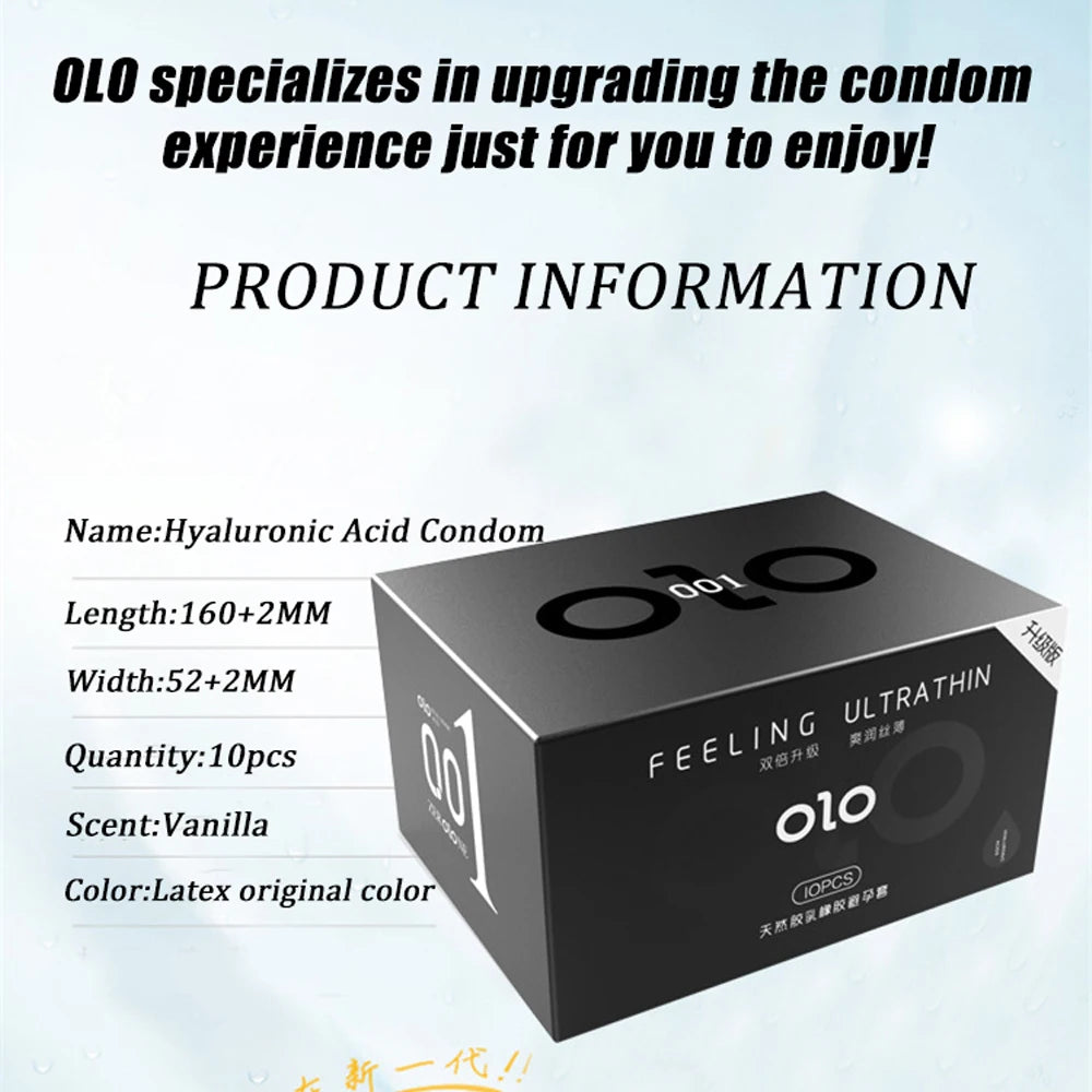 0.01 Ultra Thin Condoms Hyaluronic Acids Rubber Latex Penis Sleeve for Men Long Sex Ejaculation Vaginal Sex Toys for Adults 18 - Seprincess