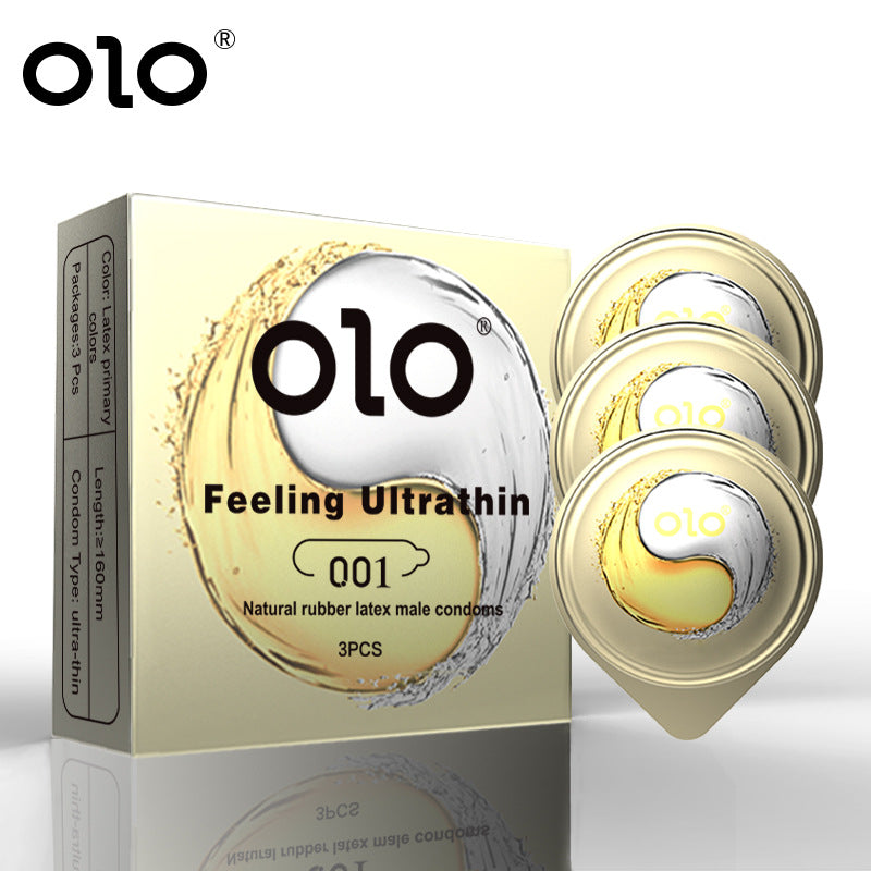 OLO Ultra Thin Condom 0.01 Feeling Penis Sleeve Hyaluronic Acids Rubber Latex Ejaculation Delay Dotted Condoms Intimate Sex Toy - Seprincess