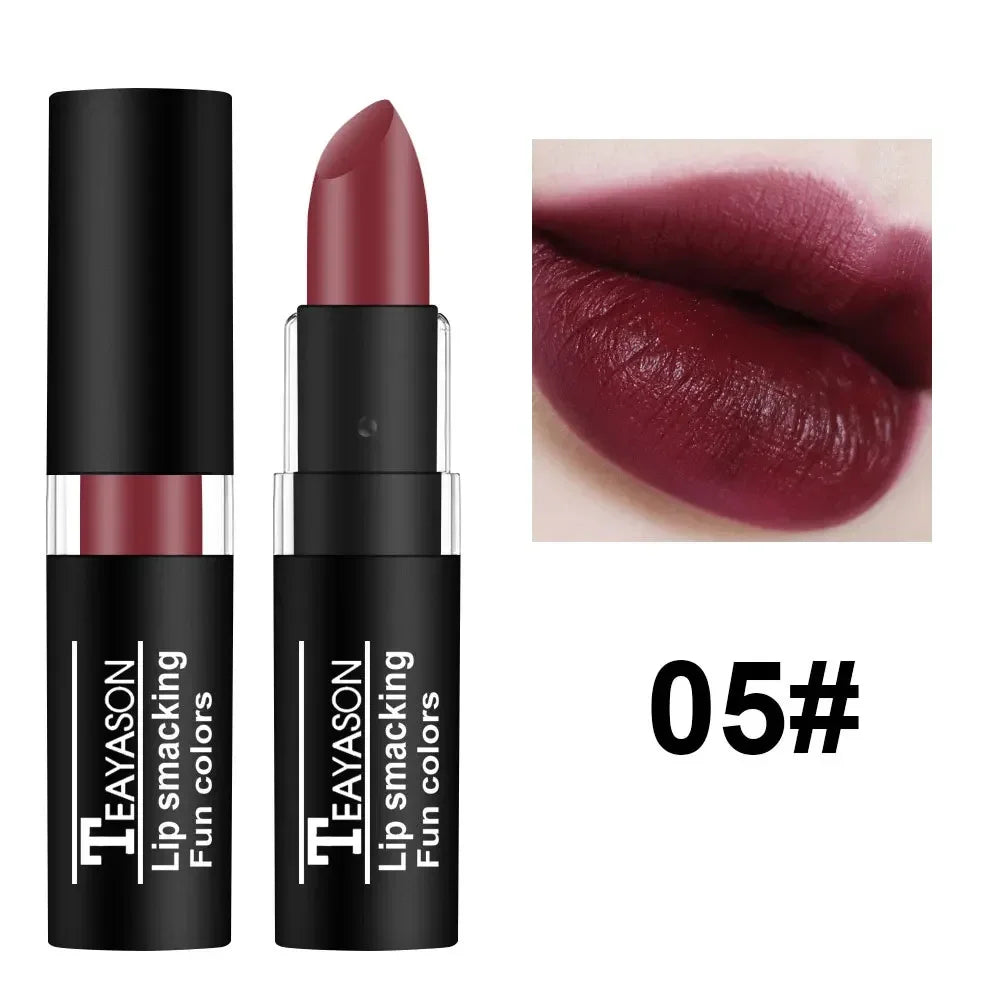 Waterproof Velvet Matte Lipstick Lasting Black White Purple Pigment Lipstick Christmas Halloween Vampire Red Party Lip Cosmetics - Seprincess