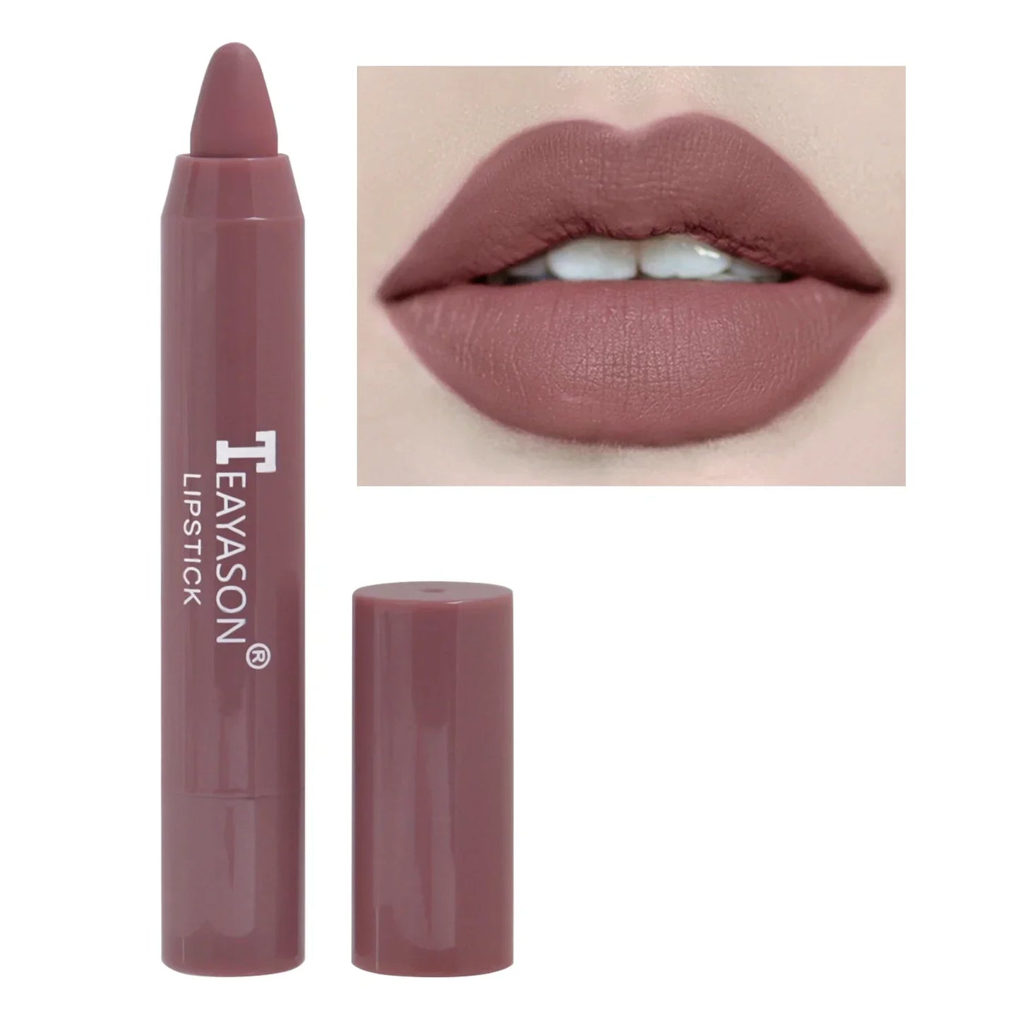 3PCS/set Velvet Matte Lipstick Pen Cosmetics Waterproof Lasting Nude Crayon Lipsticks Non Sticky Brown Lip Liner Pencil Makeup - Seprincess