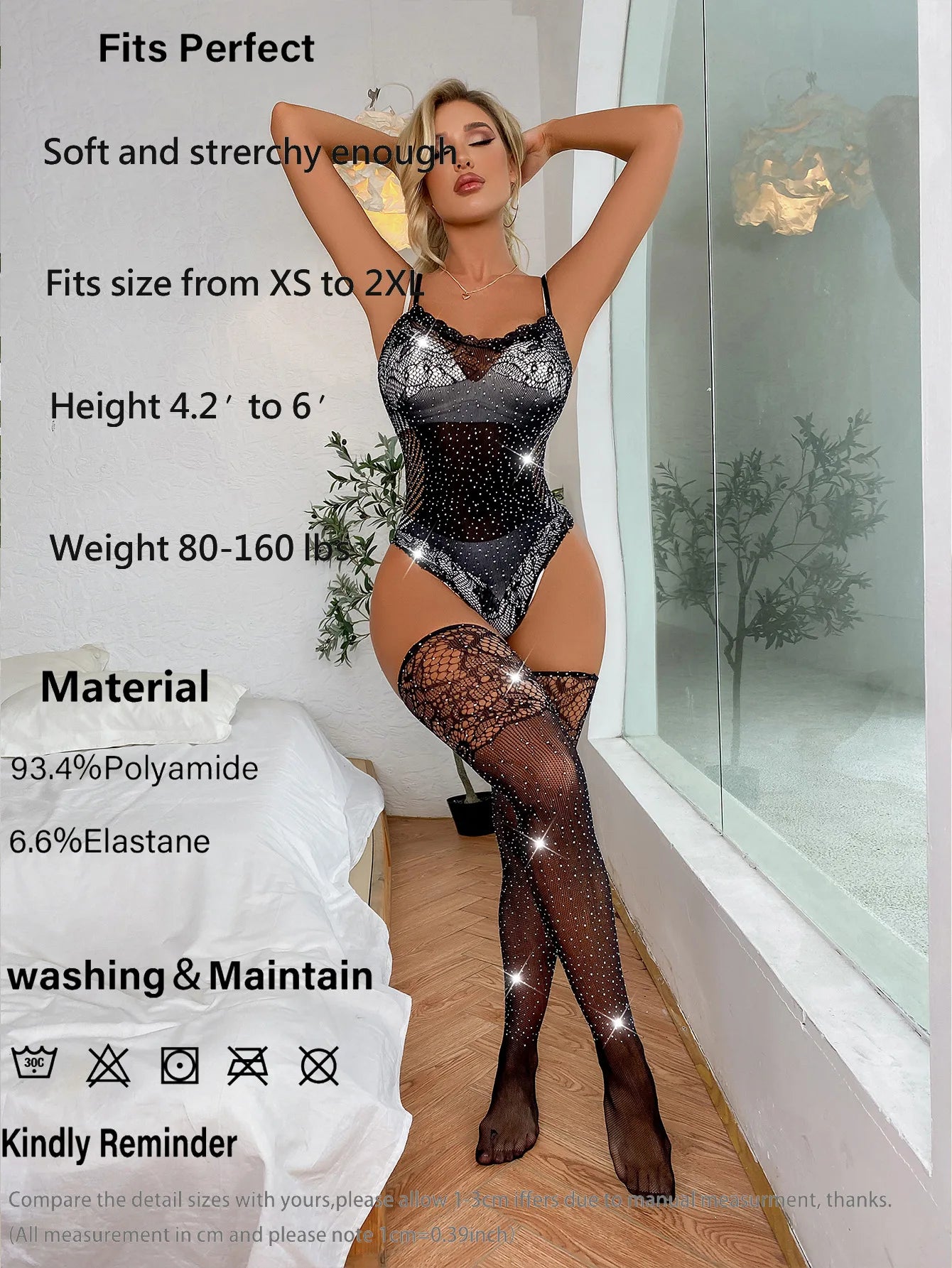 Bodysuit European style tight fitting jumpsuit with a deep V-shaped perspective 18 fancy women underwear sexy woman lingerie xxx - Seprincess