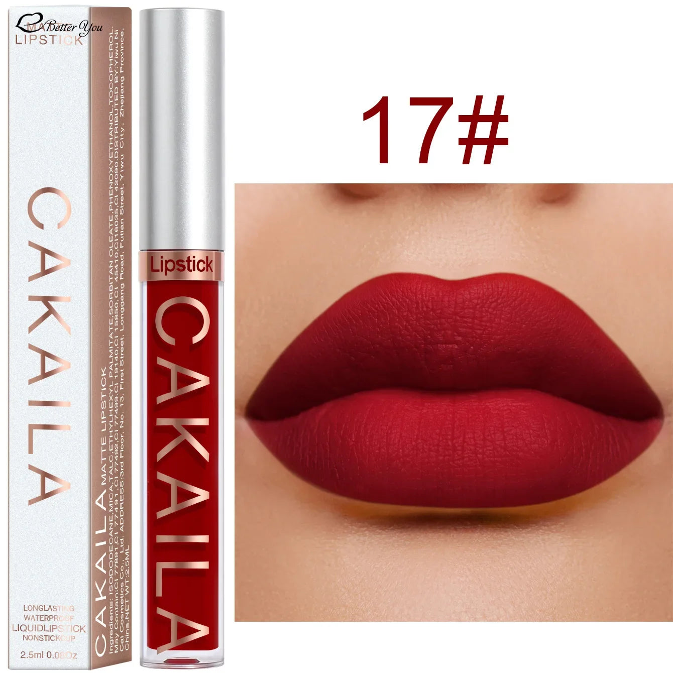 KACAILA 18 Colors Waterproof Liquid Lipsticks Lip Makeup Matte Velvet Lipstick Lip Gloss Cosmetic Nude Long Lasting Cosmestics - Seprincess