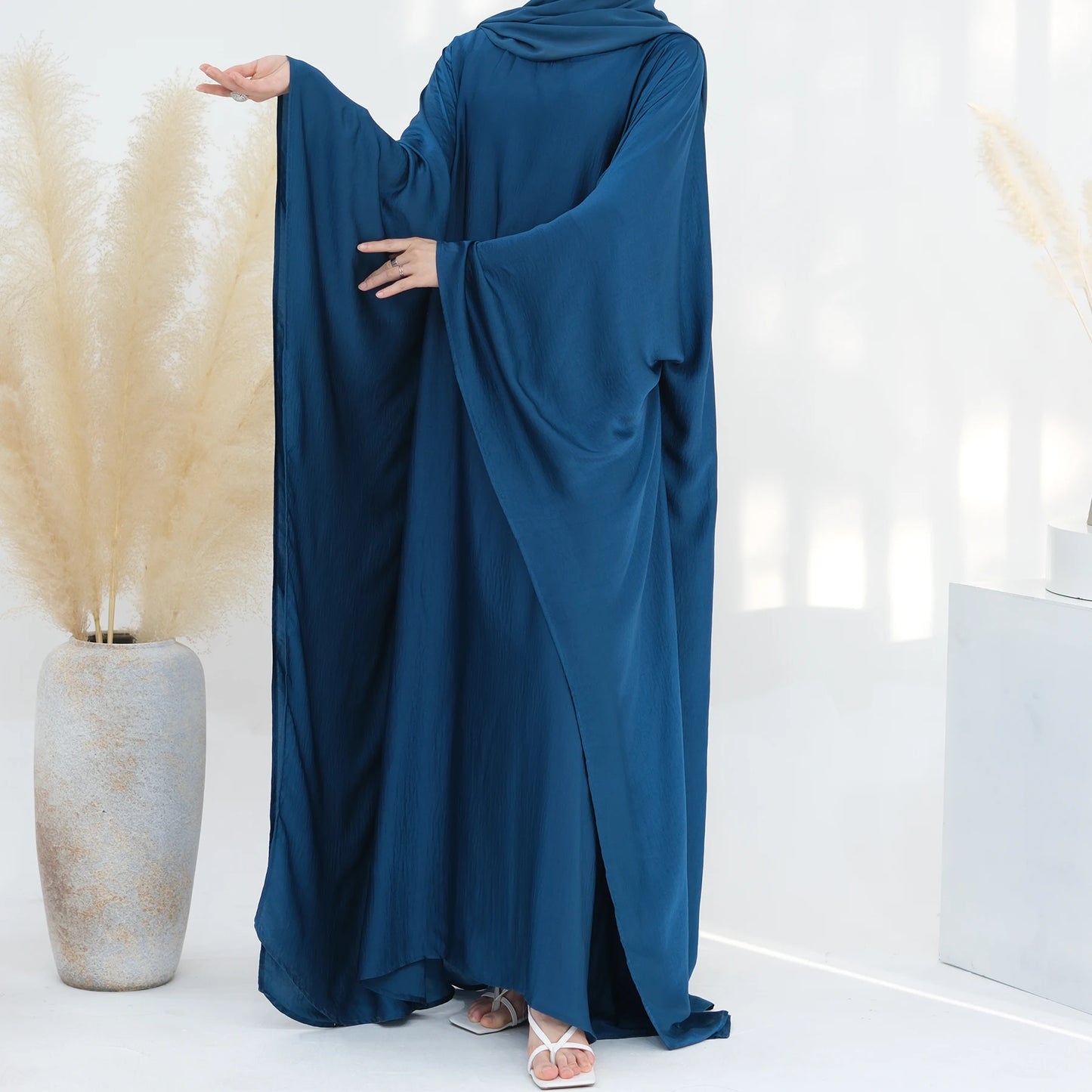 Jazz Crepe Butterfly Closed Abaya Dubai Luxury Ramadan Dress Islamic Clothing Dresses Wholesale Abayas for Muslim Women Clothes - Seprincess