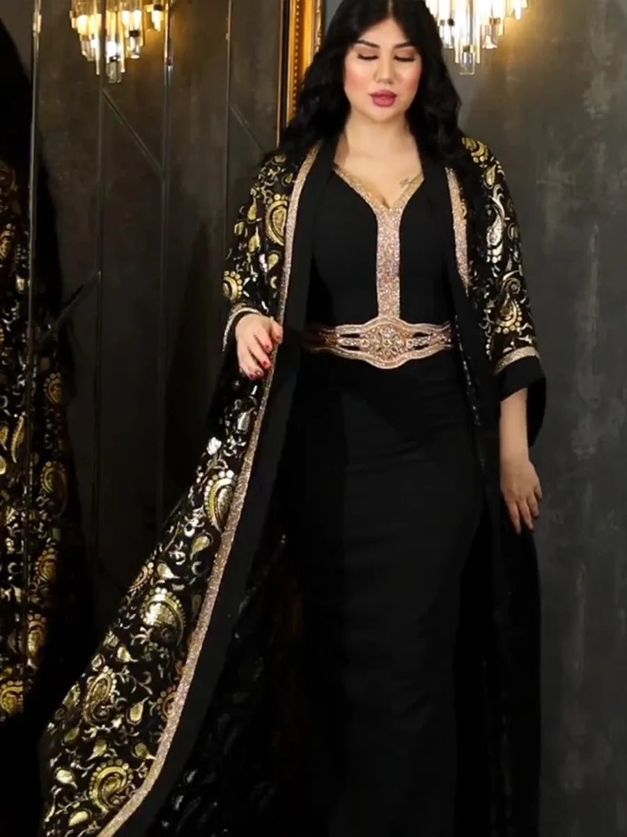 Abayas For Women Dubai Luxury 2024 African Muslim Fashion Dress Caftan Marocain Evening Party Dresses Robe Djellaba Femme - Seprincess