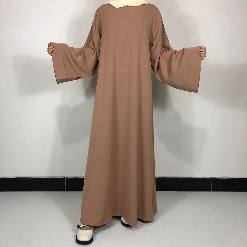 15 Colors Basic Plain Nida Abaya With Free Belt High Quality Muslim Women Modest Simple Dress EID Ramadan Islamic Clothing - Seprincess