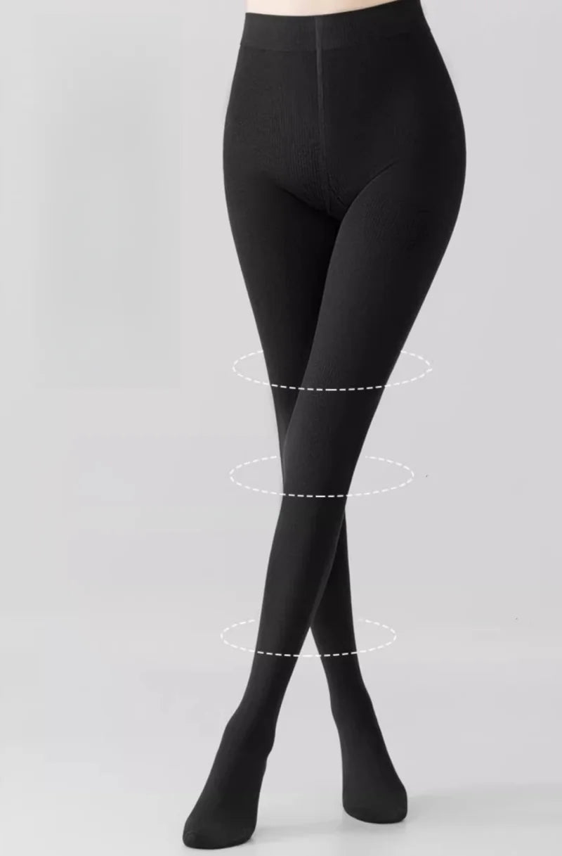 Women Velvet Thick Pantyhose Vertical Stripe Leggings Winter Slimming Cotton Female Leggings Warm Stocking Woman Tights Hosiery