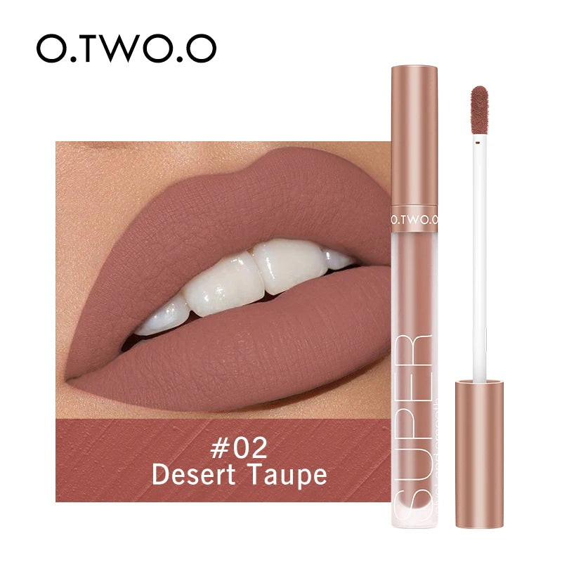 Wholesale O.TWO.O Lipstick Lip Gloss Makeup Waterproof Velvet 12 Colors Liquid Lip Stick Matte Long Lasting Sexy Red Lip Tint