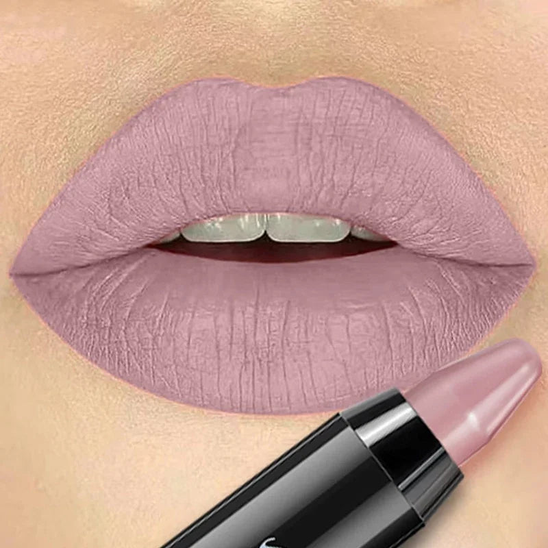 Nude Grey Pink Lip Liner Pen Moisturising Long Lasting Non-stick Cup Matte Contour Tint Lipsticks Pencil Korean Makeup Cosmetics - Seprincess