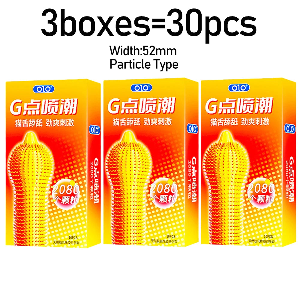 30pcs Condom Sex Toys for Adult Men Particle Lasting Delayed Ejaculation Penis Sleeves Ultra Thin Rubber Condoms Sex Products - Seprincess