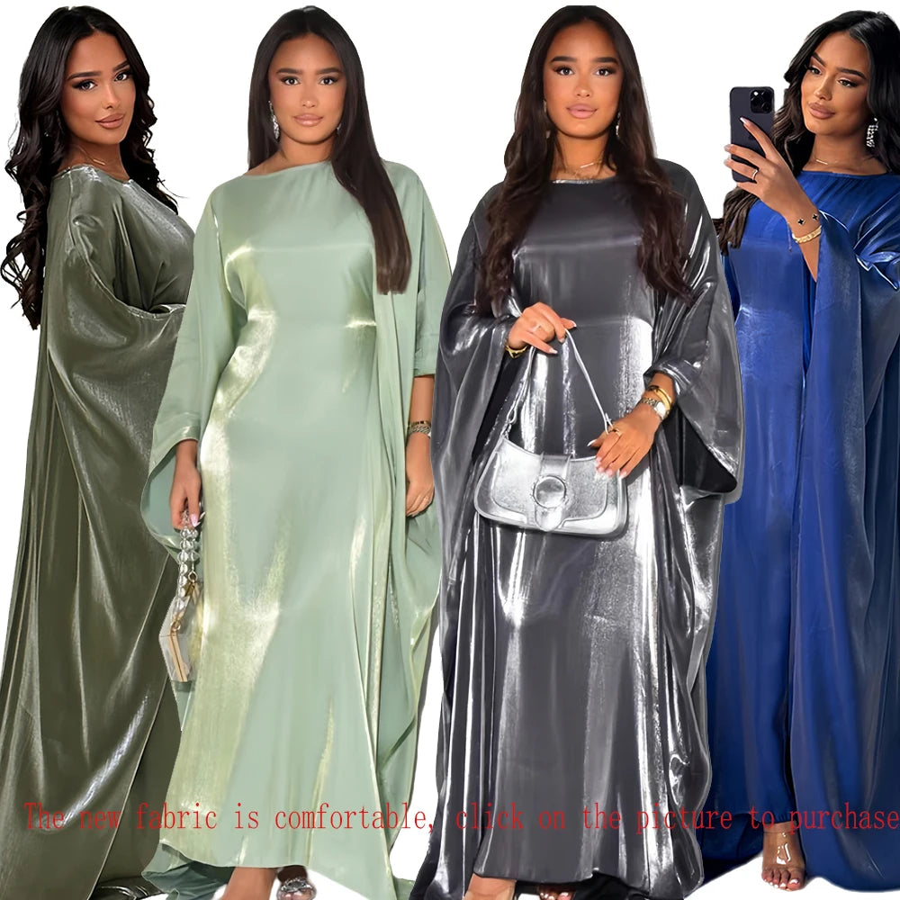 Ramadan Eid Crepe Batwing Butterfly Modest Abaya Dubai Luxury 2024 Muslim Jersey Hijabs Kaftan Dress For Women Kebaya Vestidos - Seprincess