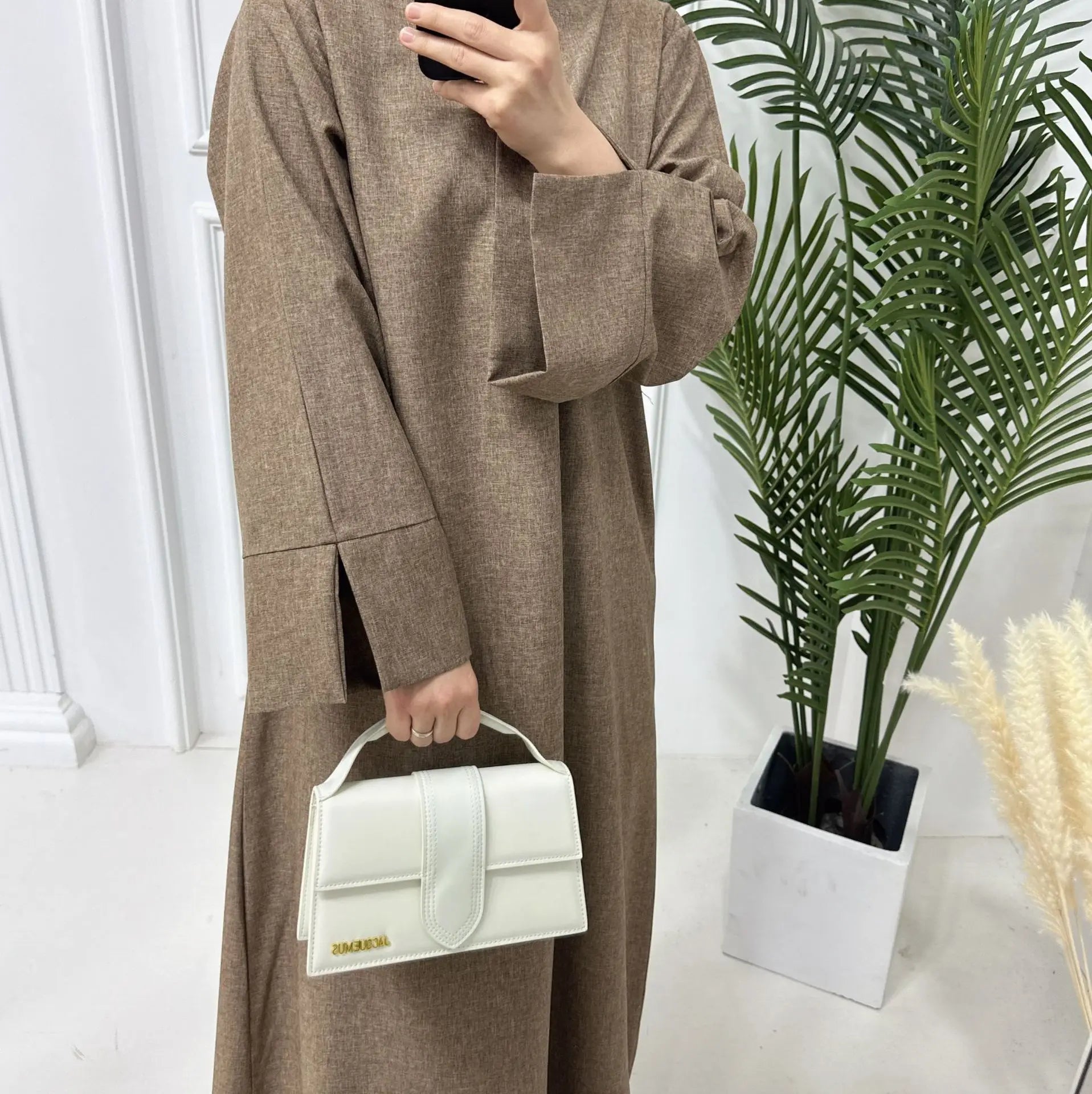 Eid Split Sleeve Muslim Abaya for Women Eid Dress Morocco Ramadan Prayer Long Dresses Abayas Kaftan Islam Dubai Arab Long Robe - Seprincess