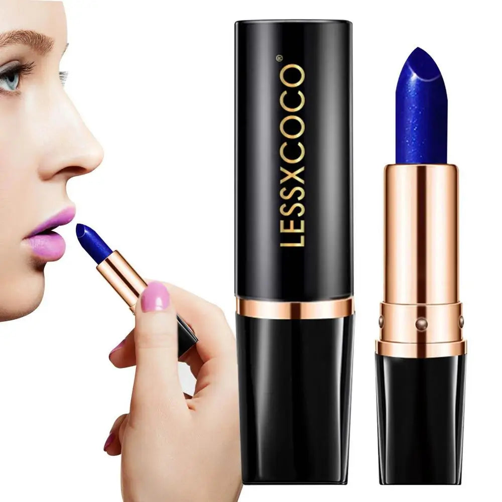 Color Changing Lipstick Waterproof Blue Lipstick That Turns PinkWipe Blue Turns To Pink Moisturizing Long Lasting - Seprincess