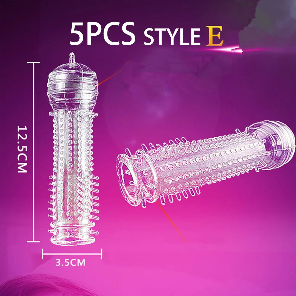 Super Dotted Thailand Natural Spike Condoms Sex Toys For Men Delay Ejaculation Reusable Condom Enlargement Sperm Lock Cock Ring - Seprincess