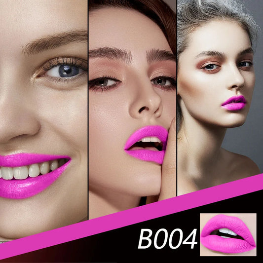 Hot Barbie Pink Matte Pink Lipstick for Women Long Lasting Lipstick Waterproof No Dry Feeling Creamy High Pigmented Formula - Seprincess