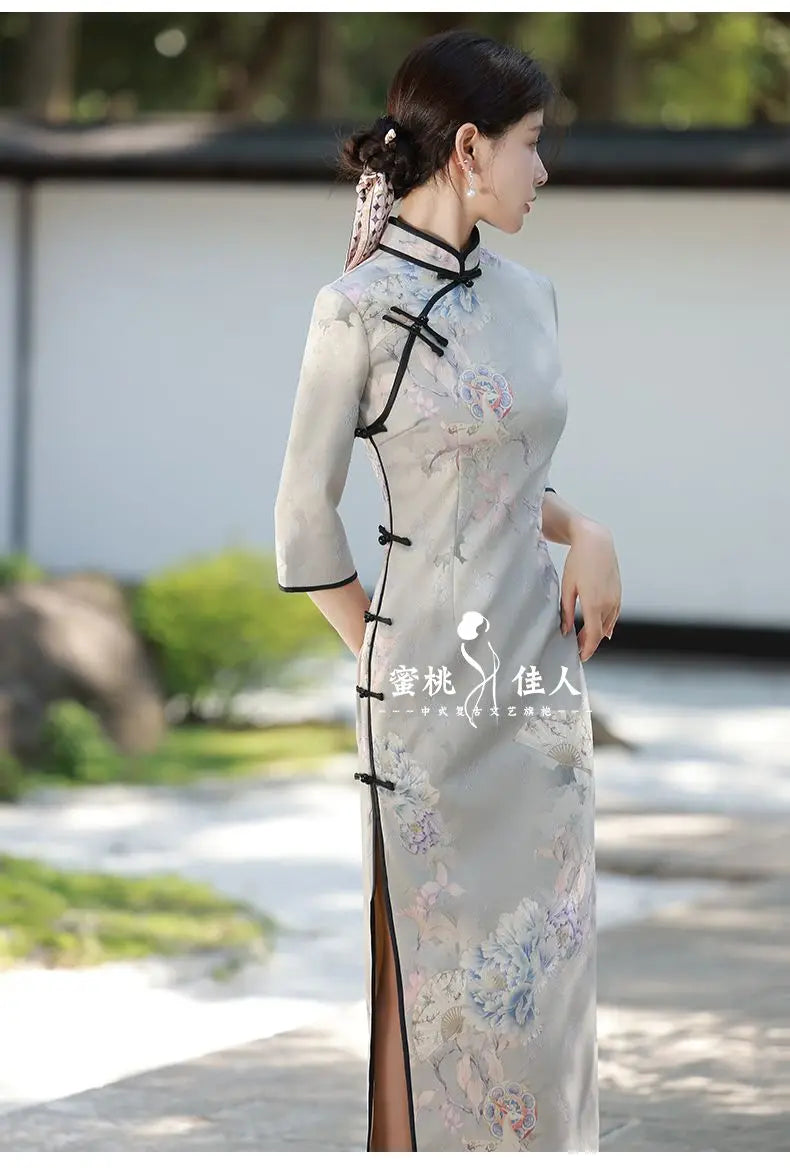 Improved Cheongsam 2023 New Young Retro High-end Temperament Dress Long Spring Qipao Women Chinese Style Modern Fashion - Seprincess