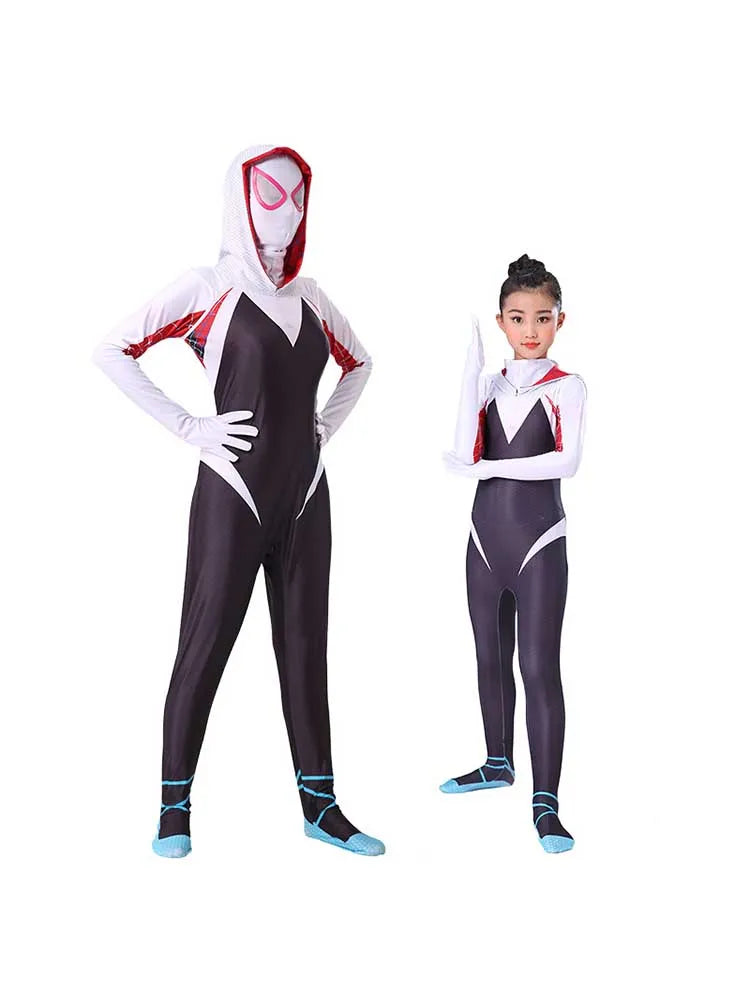 Spiderman Costume Adult Superhero Spider Gwen Miles Morales Spider Man Cosplay Costume Bodysuit Halloween Men Women Costume - Seprincess