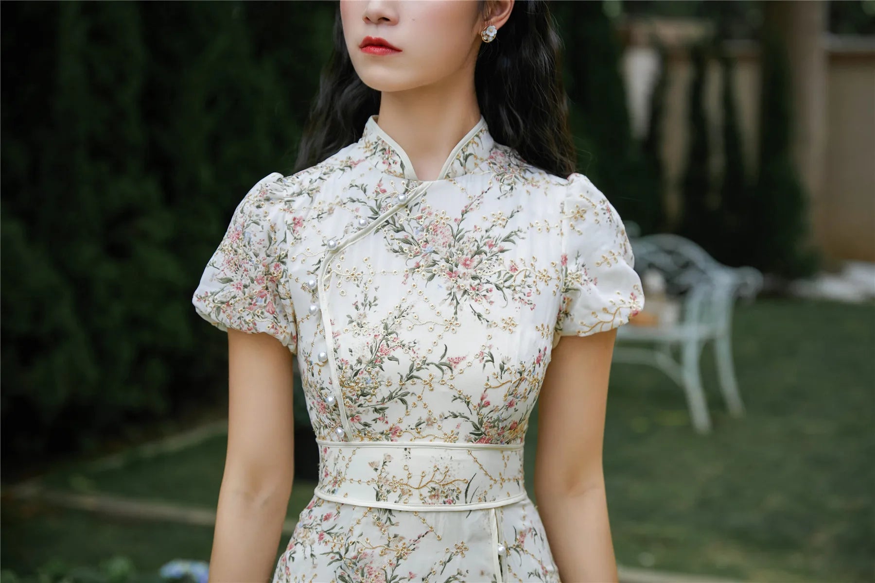 2023 Summer Improved Cheongsam Chinese Traditional Dress Embroidery Retro Oriental Party Floral Qipao Evening Dress  for Women - Seprincess