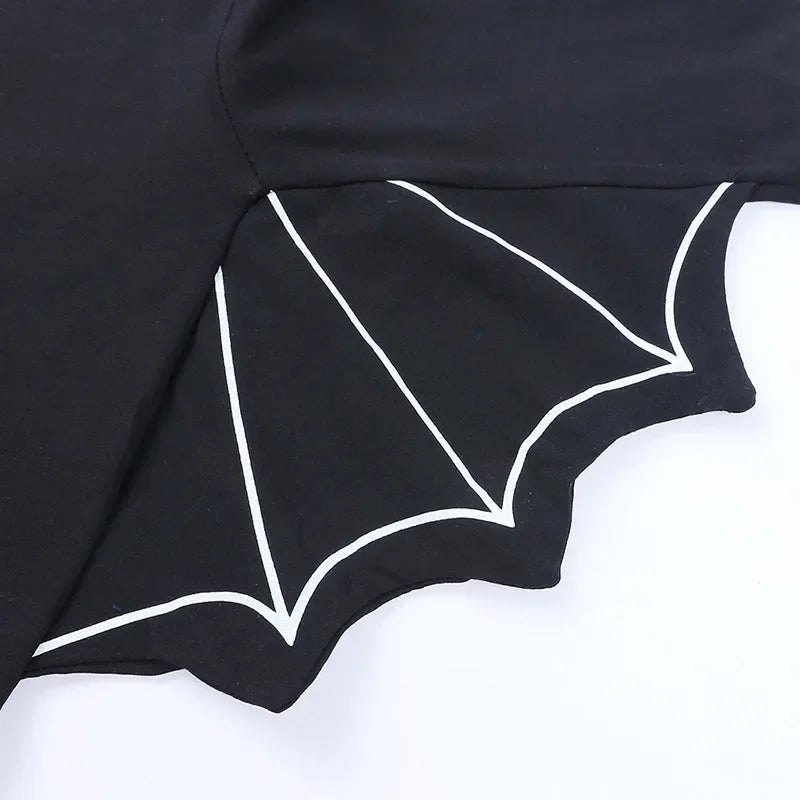 Halloween Baby Black Bat Costume Cosplay Romper Jumpsuit Infant Boys Girls Purim Party Carnival Fancy Dress Long Short - Seprincess