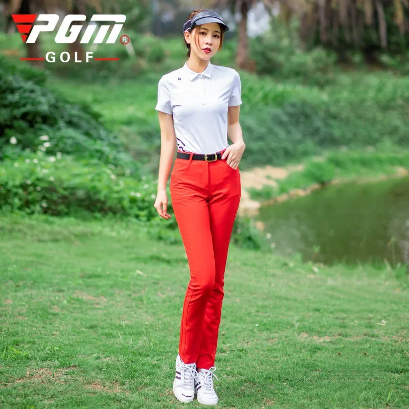 PGM Women Golf Pant Summer Spring Golf/Tennis Pants High Elastic Ladies Trouser Breathable Slim Quick Dry Pants XS-XL KUZ069