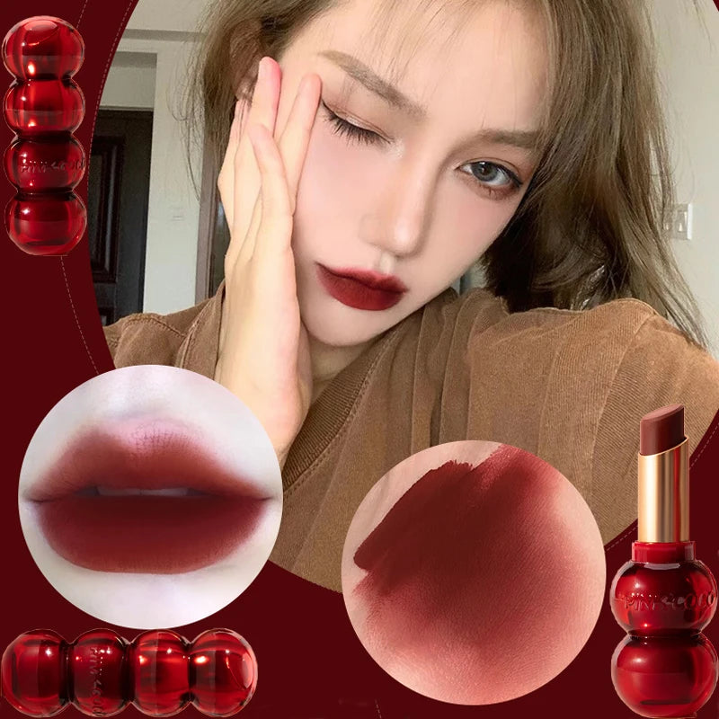 6Colors Matte Lipstick Mist Rose Long-Lasting Moisturising Nude Lipsticks Lip Gloss Non-stick Cup Red Sexy Lip Makeup Cosmetics - Seprincess