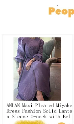 ANLAN Miyake Pleated Maxi Long Dress Mesh Petal Sleeve Half Turtleneck Formal Dresses for Women 2024 New Hot Sales 6KK9927 - Seprincess