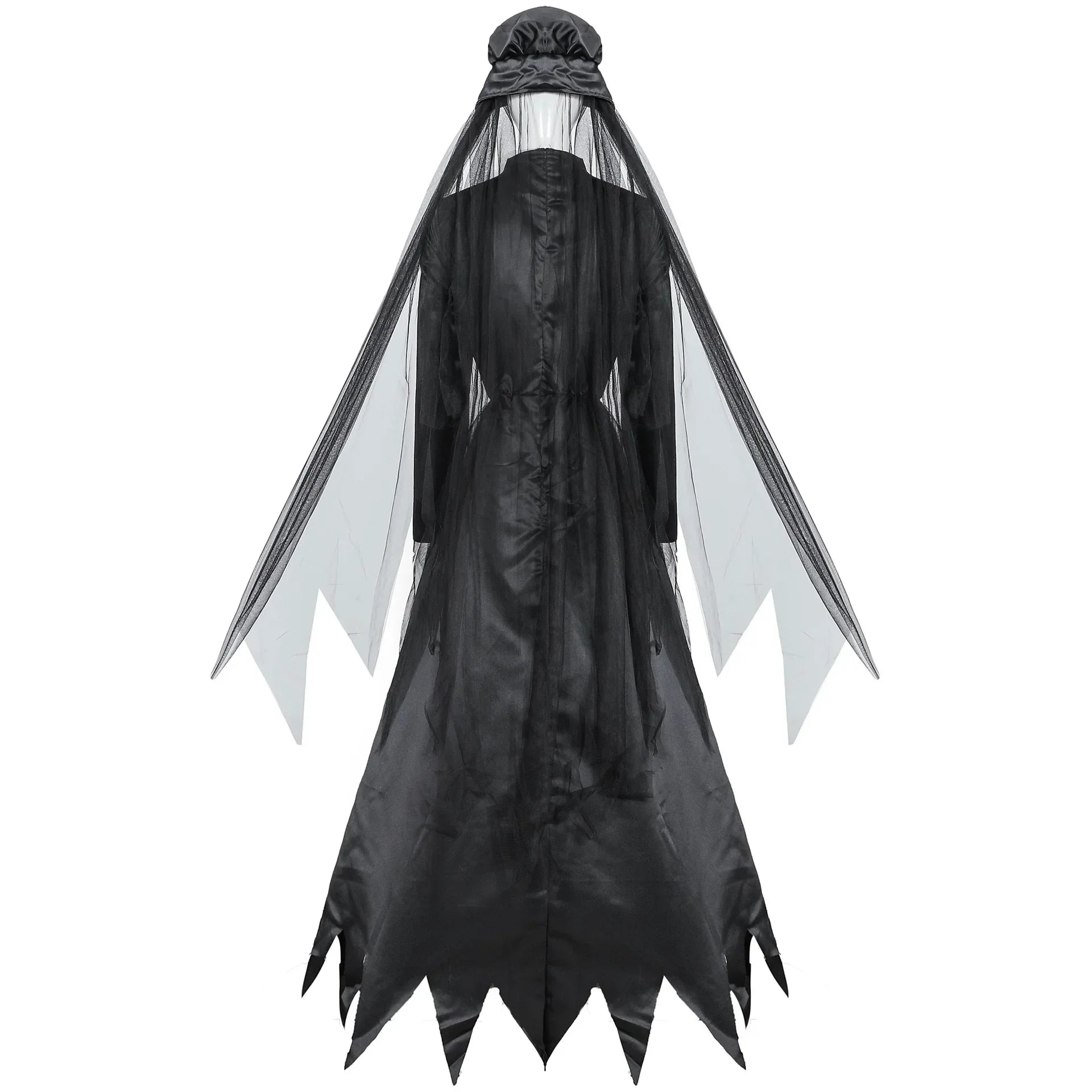 Halloween Costume Ghost Bride Witch High Quality Vampire Game Soft Cosplay Horror Demon Costume Black Gauze Dress - Seprincess