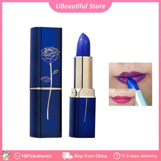 Color Changing Lipstick Magical Blue Lipstick Color Change Lipstick Moisturizing Non-stick Cup Waterproof Lip Gloss For Women - Seprincess