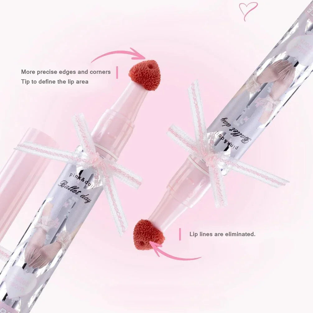 FLORTTE Little Bow Collection Film-forming Lipgloss Non-Stick Lip Glaze Liquid Lipstick Lip Plumper Natural Gloss Finish - Seprincess