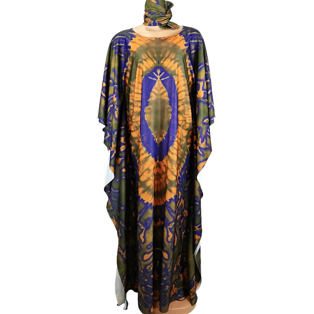 Abaya Eid Dress For Women  Hot Sale Duba Printed Dress African Loose Robe Muslim Ladies Clothing Beach Party - Seprincess