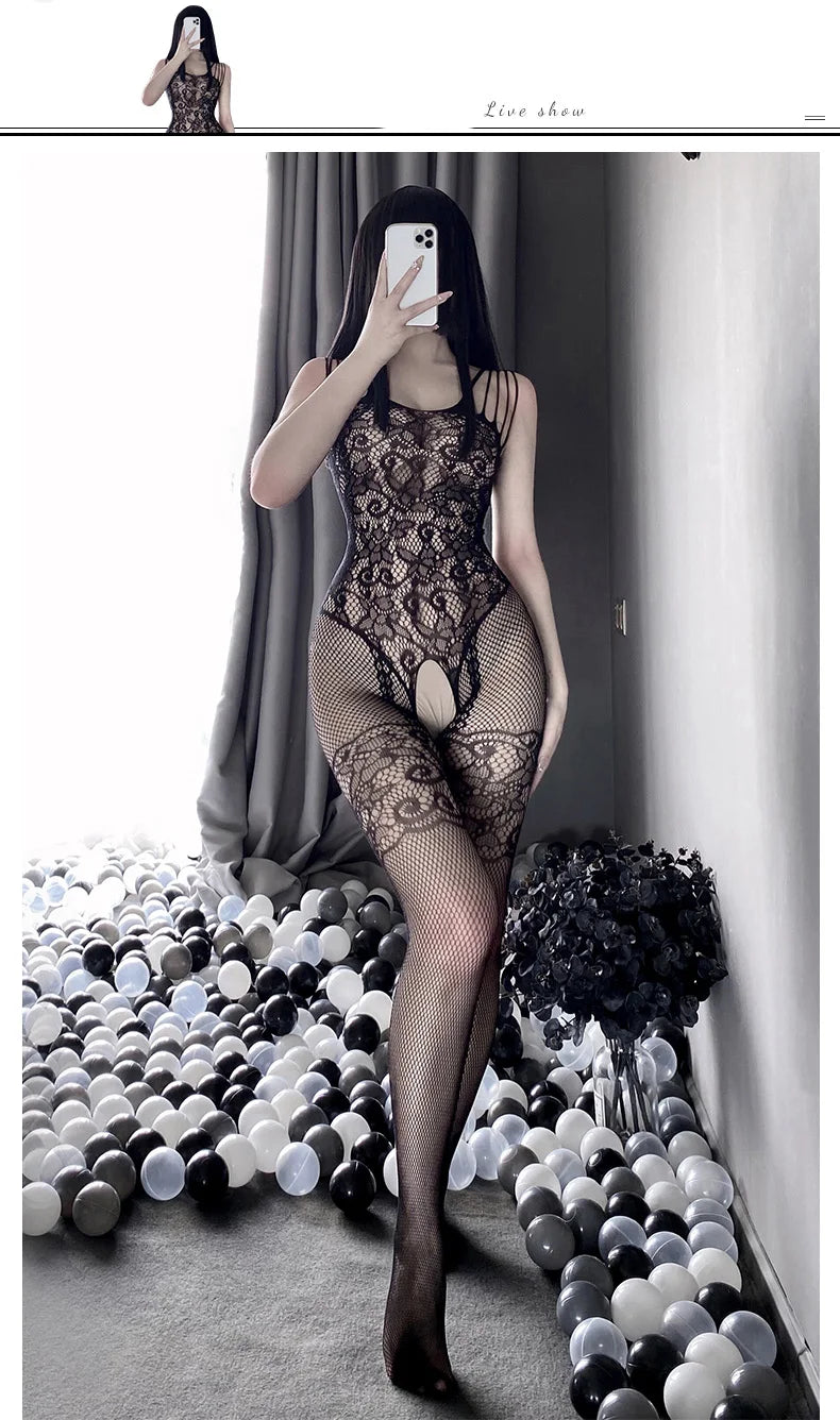 Bodysuit European style open cut cut-out jumpsuit Erotic open crotch Held sexy sexy lingerie woman 18 fancy women underwear xxx - Seprincess