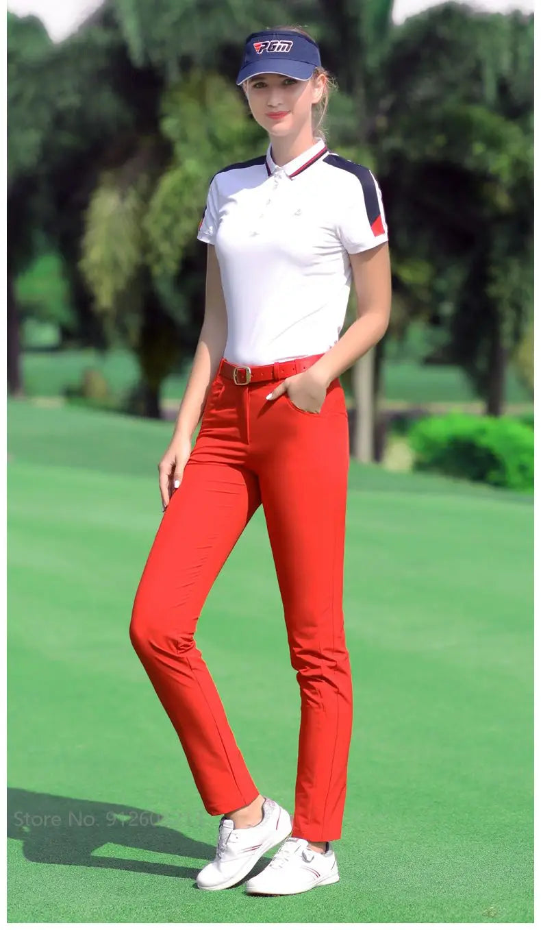 PGM Golf Trouser Ladies Slim Golf Long Pants Women Quick Dry Tight Pant Breathable Elastic Sports Trousers Casual Bottoms XS-3XL