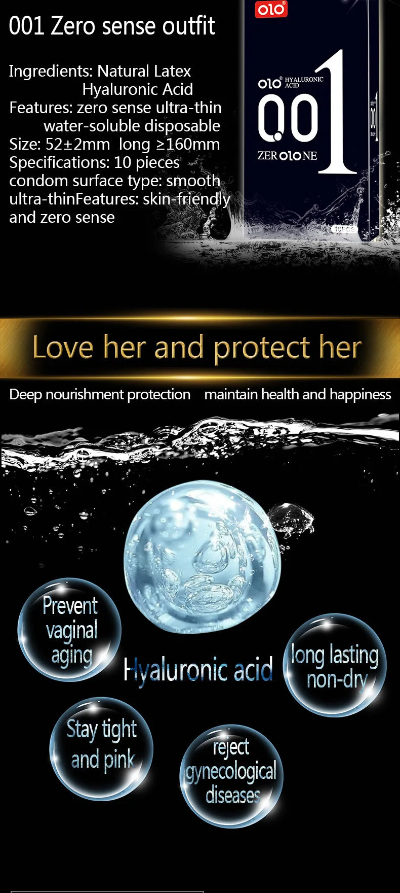 OLO 0.01 Ultra Thin Condoms For Men Long Sex Ejaculation Delay Ice Hot Feeling Latex Condom Penis Sleeve Sex Toys For Adults 18 - Seprincess