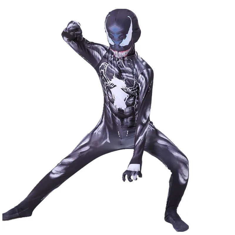 Hot Sales Halloween Spider ManCosplay Movie For Party Spiderman Suit Kids Venom Costume 3D Style - Seprincess