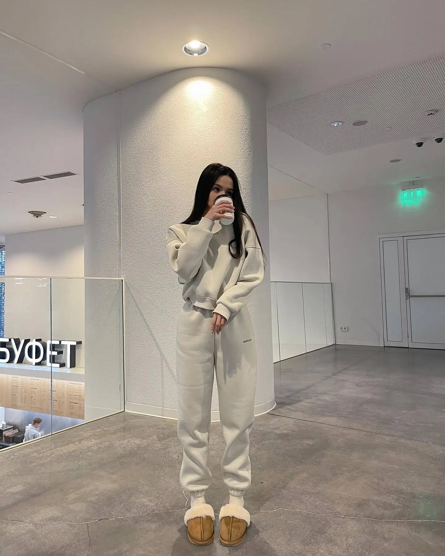 Autumn And Winter New Casual Sports Women's Suit Fashion Solid Color Simple Warm Pants Hoodie Female 2 Piece Set 2024 - Seprincess