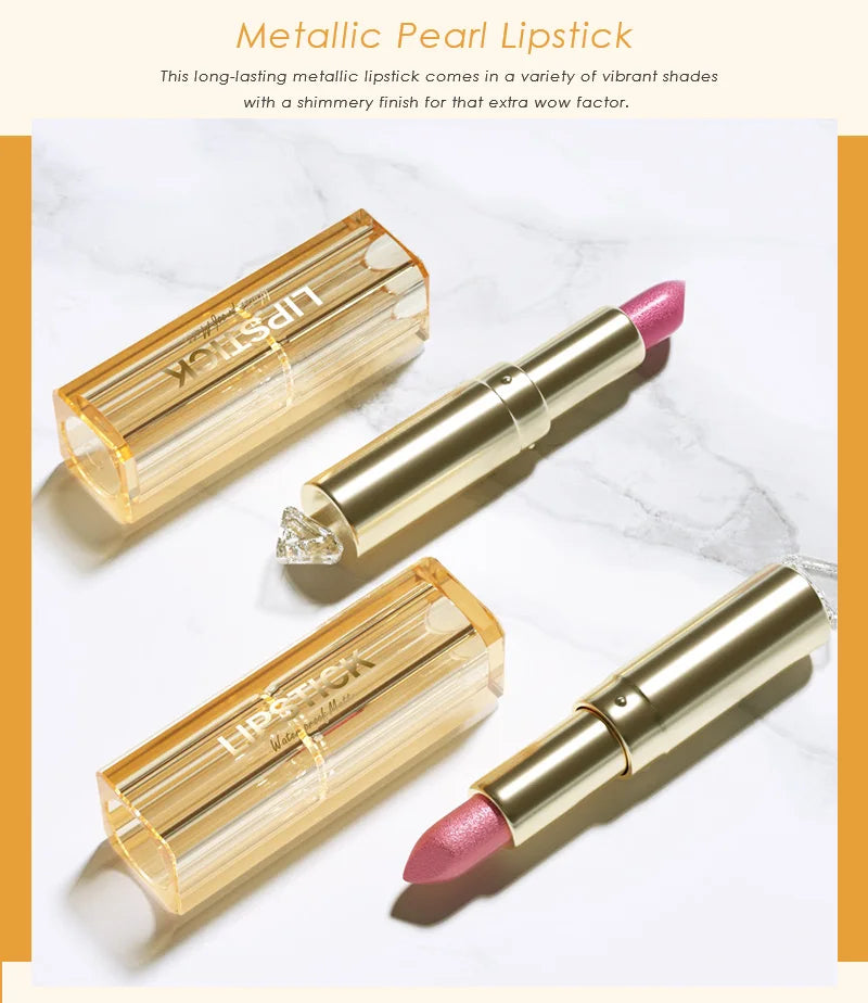 BUILTTY Korean Glitter Pearl Dropshiping Lipstick Matte Nude Color Long Lasting Waterproof Wholesale Price Red Pink Purple - Seprincess