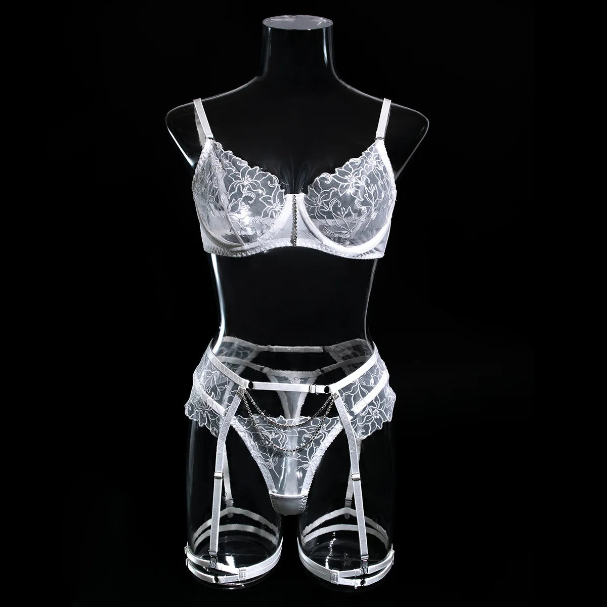 Bar set Tight binding lace perspective deep v bialism women's set lingeries femme women underwear sexi fetish Erotic products