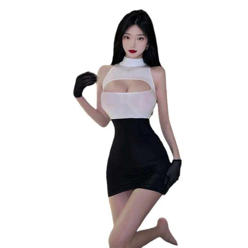 Sexy Secretary Uniform Miniskirt Pure Sex Lingerie Women's Bed Passion Hot Pajamas Plus Size Suit Seduction