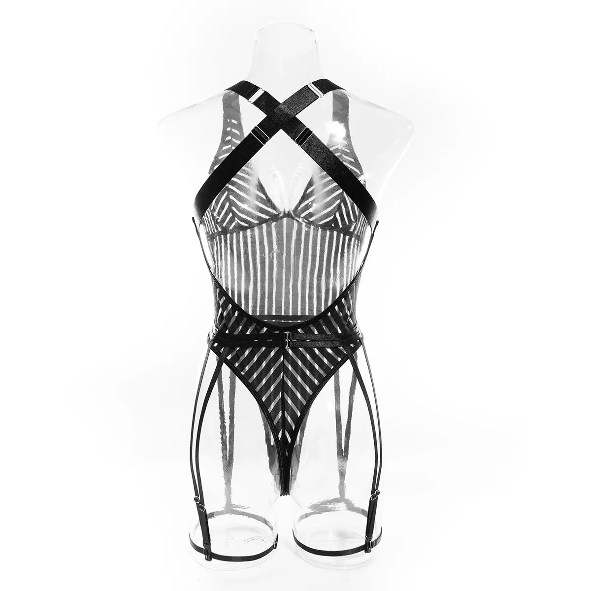 Bodysuit Striped camisole jumpsuit tight fitting and restrained naked woman fetish anal sexy lingеrie set promotions 99% sales - Seprincess