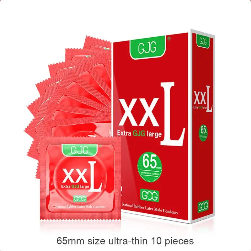 10pcs 65mm XXL Condoms Adults Toys For Men Long Sex Delay Ejaculation Super Thin Condoms G Spot Stimulation Penis Sleeve SexShop - Seprincess