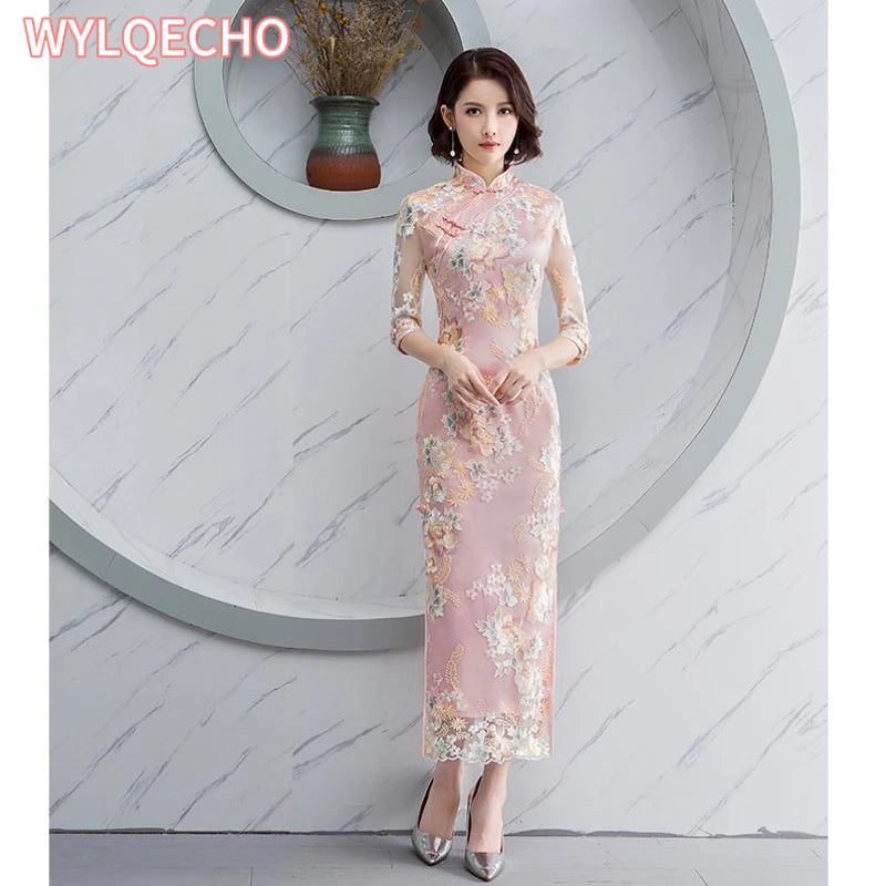 Party Women Dress Luxury China Style Elegant Banquet Long Qipao Oriental Female Wedding Slim Prom Cheongsam Gowns Vestido S-4XL - Seprincess