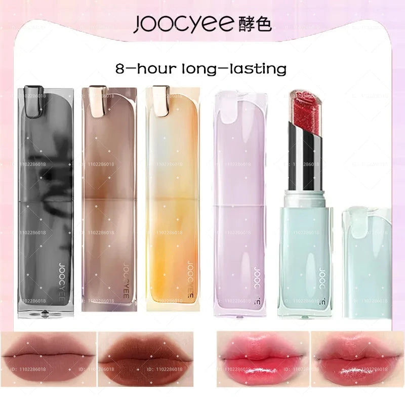 JOOCYEE Crystal Ice Lipstick Solid Moisturizing Lipgloss Long-lasting Non-stick Cup Jelly Lip Glaze Natural Nude Color - Seprincess